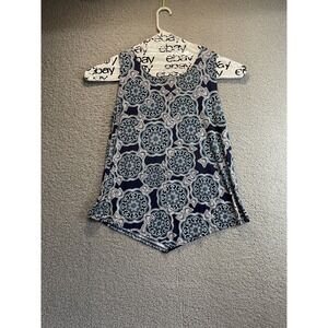 Exclusive Womens sleeveless multicolor paisley shirt, size Medium (M)